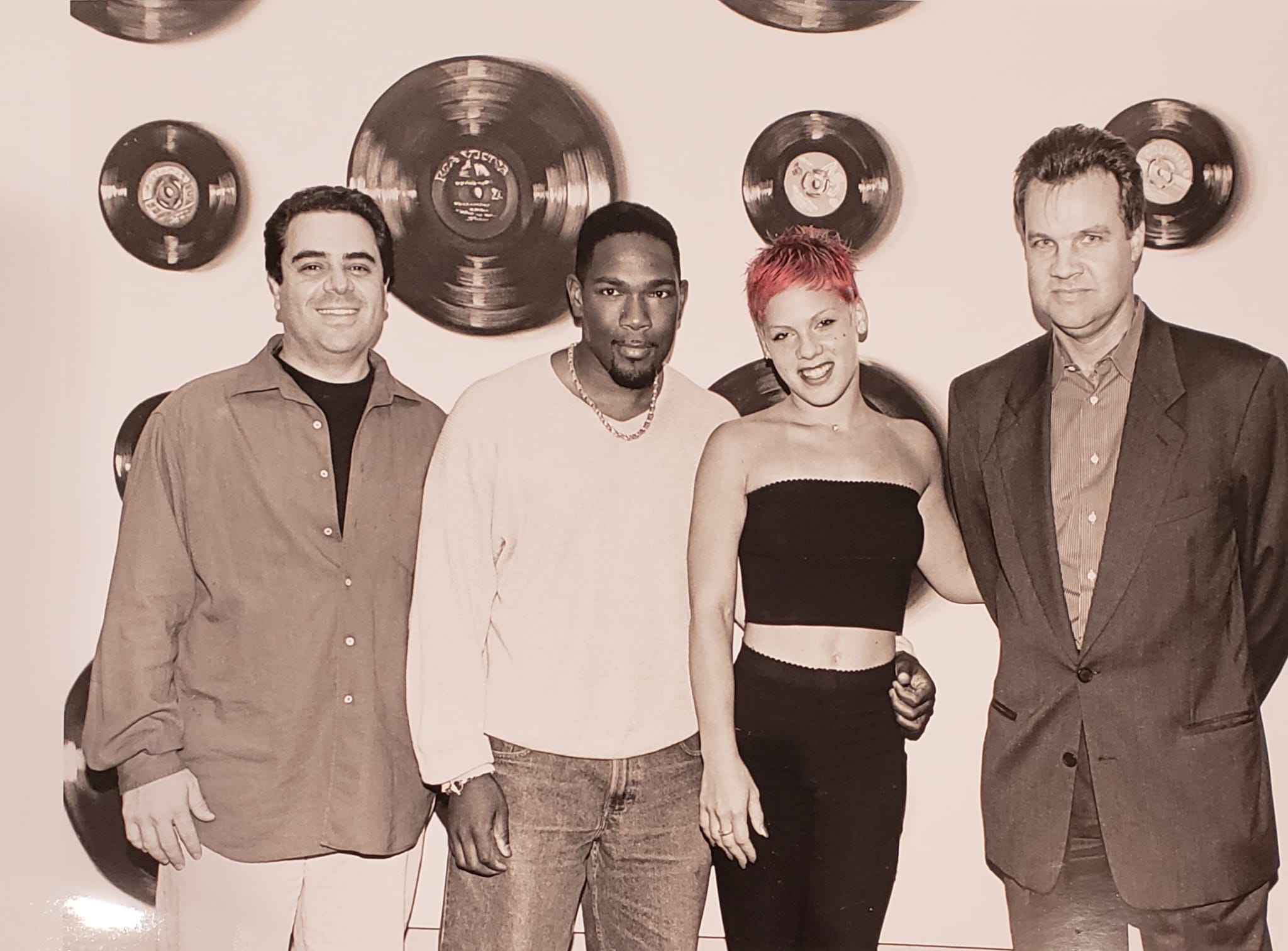 Signing photo with P!nk